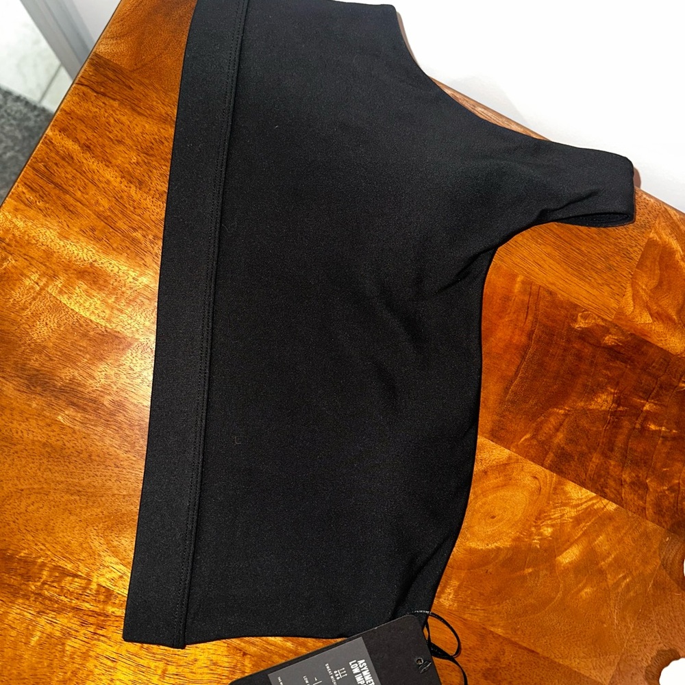 Fabletics Black Asymmetrical Low Impact Bra